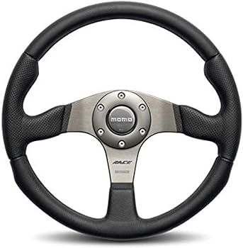Amazon.com: Momo RCE35BK1B Race 350 mm Leather Steering Wheel